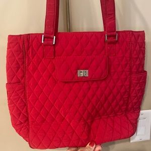 Vera Bradley Red quilted tote bag